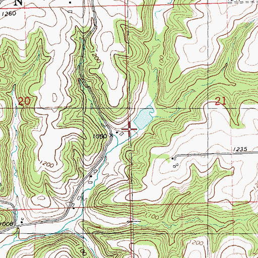 Topographic Map of West Fork Kickapoo 3 D 2592.2 Dam, WI