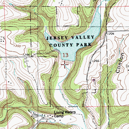 Topographic Map of West Fork Kickapoo 1 D 2592.2 Dam, WI