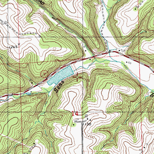 Topographic Map of West Fork Kickapoo 5 D 2592.2 Dam, WI
