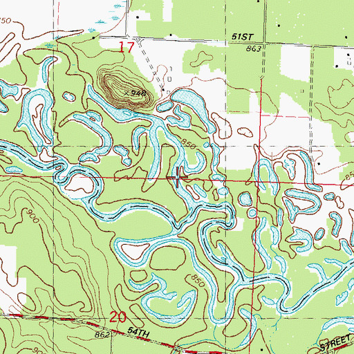 Topographic Map of Pokorney 3WR273 Dam, WI