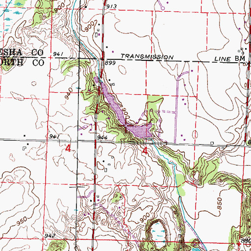 Topographic Map of 2 Reservoir, WI