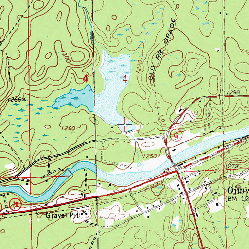 Topographic Map of Crazy Horse Creek Dam, WI