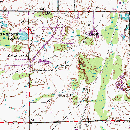 Topographic Map of G E Harris G8925 Dam, WI