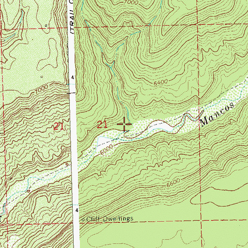 Topographic Map of Swift Canyon, CO