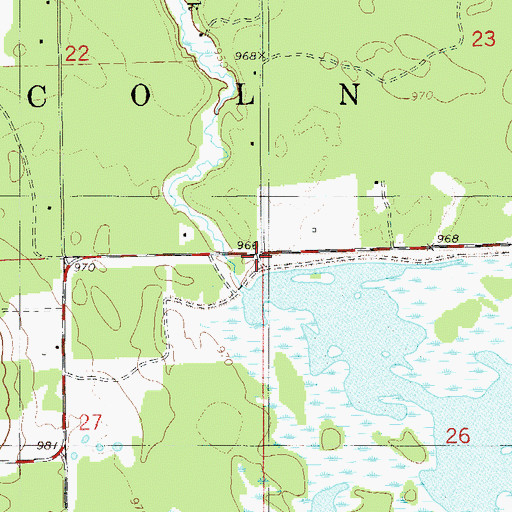 Topographic Map of Amsterdam Slough Flowage, WI