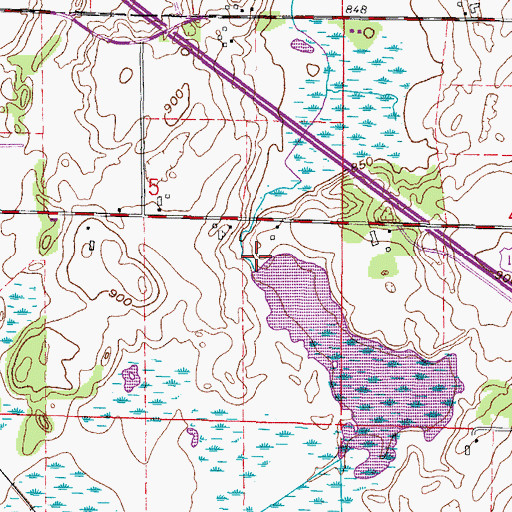 Topographic Map of Grethe G2481 Dam, WI