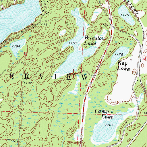 Topographic Map of Winslow Lake 3WR1017 Dam, WI