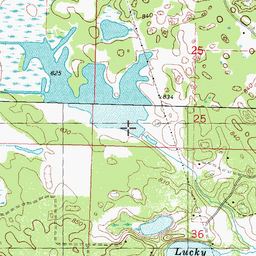 Topographic Map of Wilcox E1423 Dam, WI