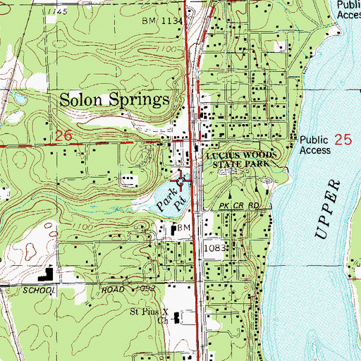 Topographic Map of Park Creek Pond G1997 2 Dam, WI
