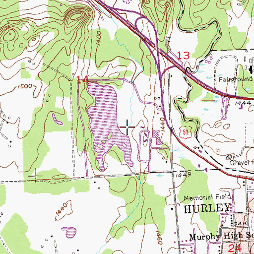 Topographic Map of La Blonde G1679 Dam, WI