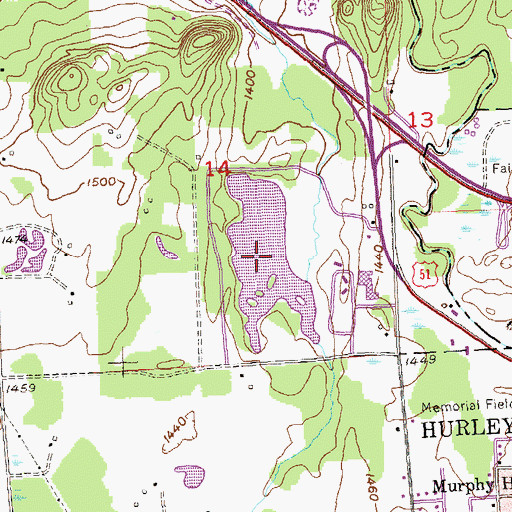 Topographic Map of Lake Michelle, WI