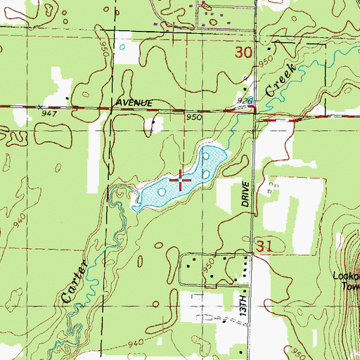 Topographic Map of 50 Reservoir, WI