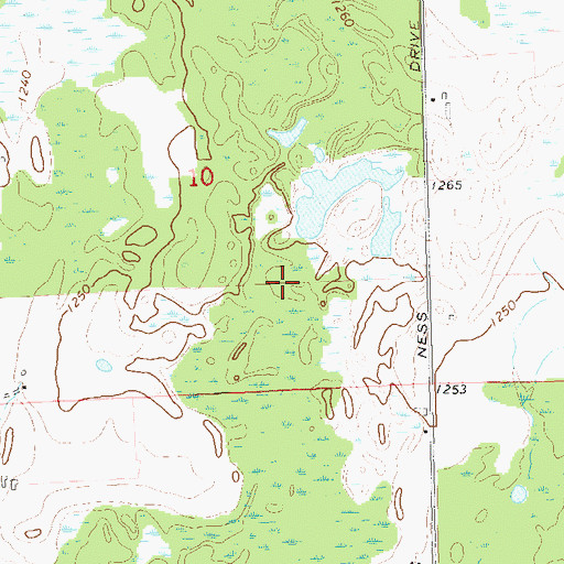 Topographic Map of Euclide Wildlife Pond G1464 Dam, WI