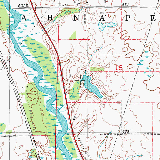 Topographic Map of Krause G5896 1 Dam, WI
