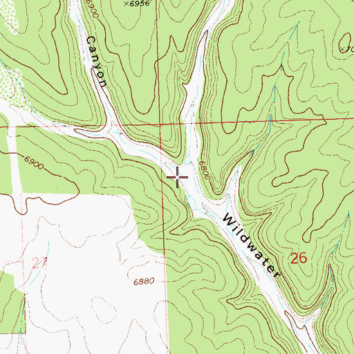 Topographic Map of Bear Canyon, CO