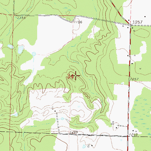 Topographic Map of 0.82 Reservoir, WI