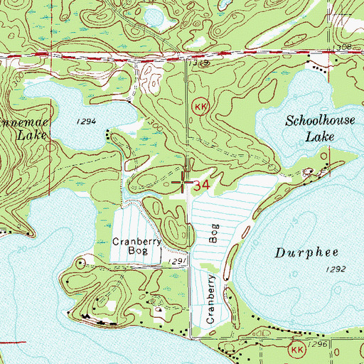 Topographic Map of Jonjak Dam, WI