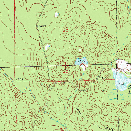 Topographic Map of Dennis Gisvold E4894 Dam, WI