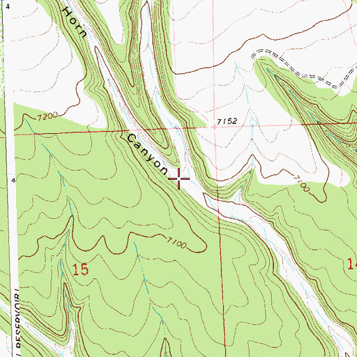 Topographic Map of Horn Canyon, CO