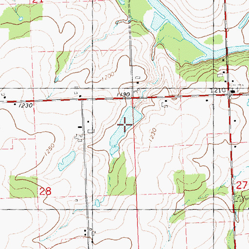 Topographic Map of 1 Reservoir, WI
