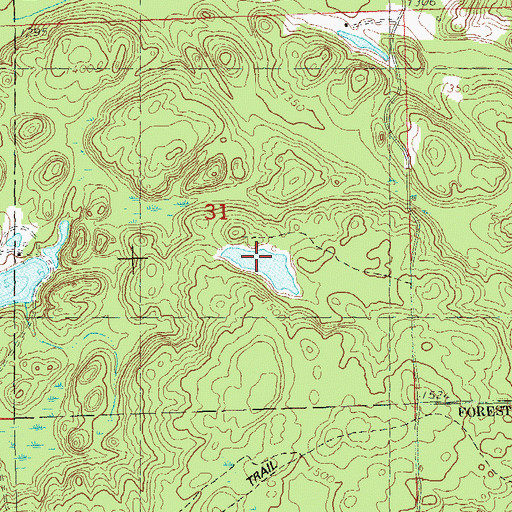 Topographic Map of Martin Hanson Dam, WI