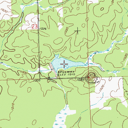 Topographic Map of 1.95 Reservoir, WI
