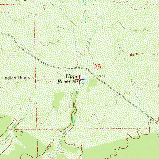 Topographic Map of Upper Reservoir, CO