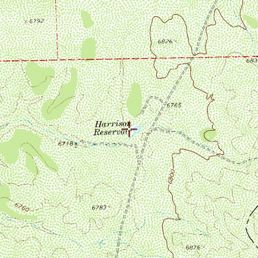 Topographic Map of Harrison Reservoir, CO