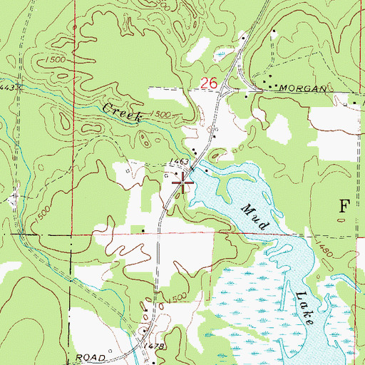 Topographic Map of Mud Lake, WI
