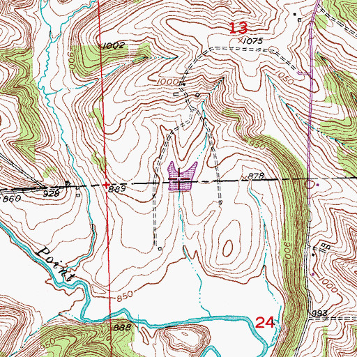 Topographic Map of Hutchinson Dam, WI