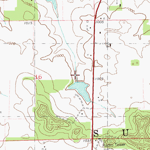 Topographic Map of Osseo Rod and Gun Club Dam, WI
