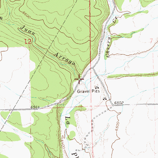 Topographic Map of San Juan Arroyo, CO