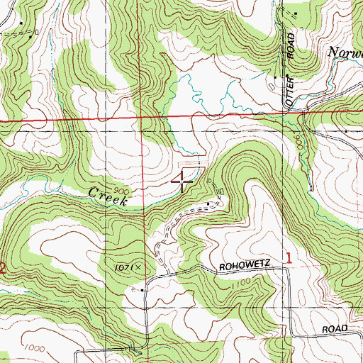 Topographic Map of 13.94 Reservoir, WI