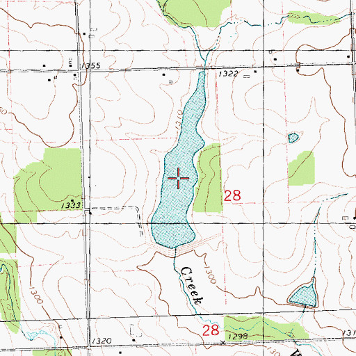 Topographic Map of Winding Creek Rearing Pond 1, WI