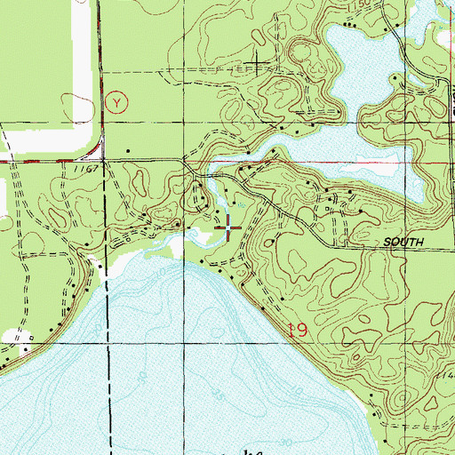 Topographic Map of Middle Eau Claire Lake 2WP366 Dam, WI