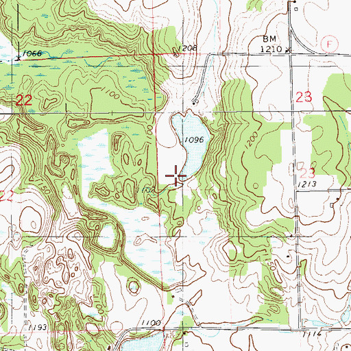 Topographic Map of Don Dosch Wildlife Flowage Dam, WI