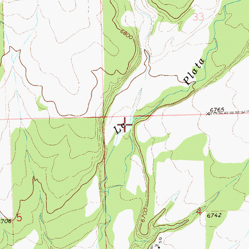 Topographic Map of Alkali Gulch, CO