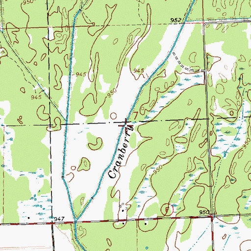Topographic Map of Cranberry Creek 2 2WP194 Dam, WI
