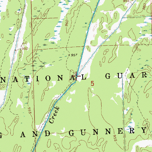 Topographic Map of Cranberry Creek 3 2WP194 Dam, WI