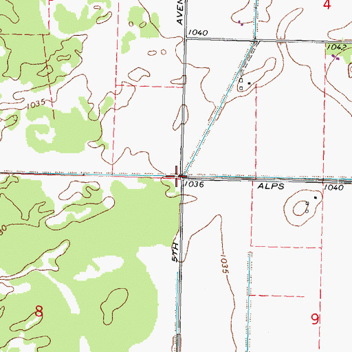 Topographic Map of Leola 19 Dam, WI