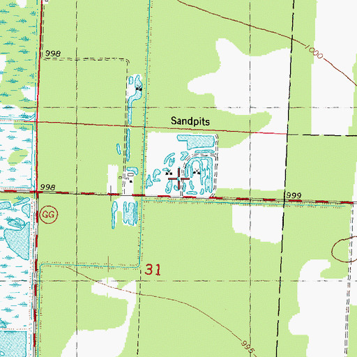 Topographic Map of Wood County 2 C 6118 Dam, WI