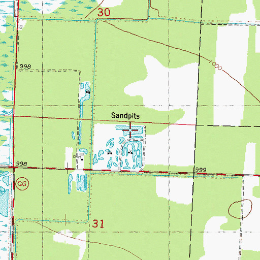 Topographic Map of 14 Reservoir, WI