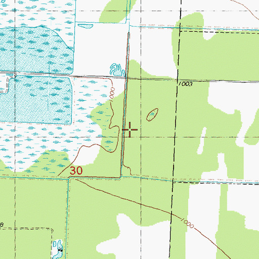 Topographic Map of 11 Reservoir, WI