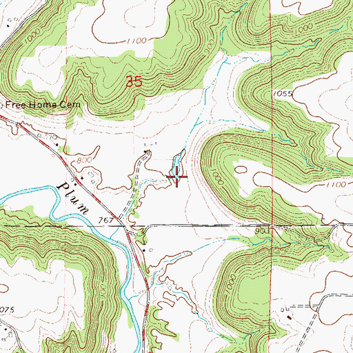 Topographic Map of Eugene Helmueller Group Dam, WI