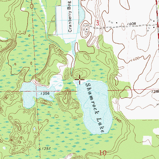 Topographic Map of Shamrock Lake WP156 Dam, WI