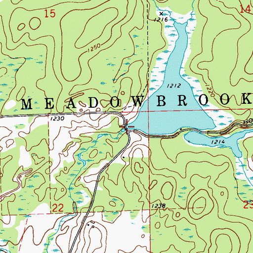Topographic Map of Finnell Dam, WI