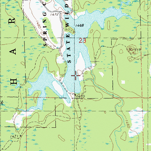 Topographic Map of Spring Creek 3WR213 Dam, WI