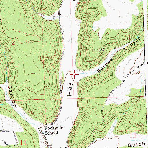 Topographic Map of Barnes Canyon, CO