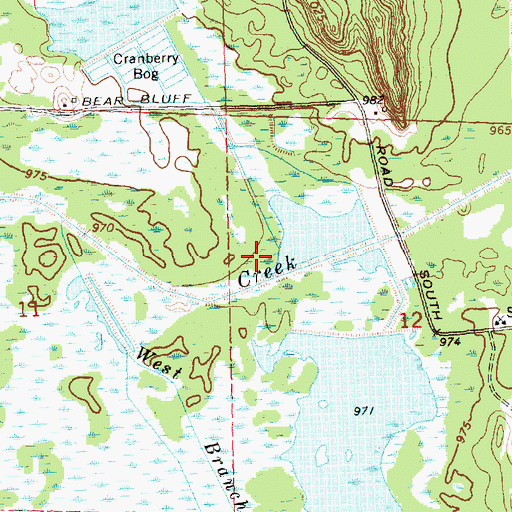 Topographic Map of Beaver Creek 8 Dam, WI