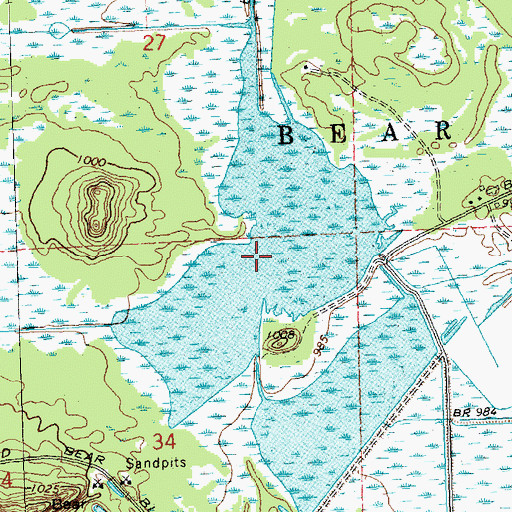 Topographic Map of 20 Reservoir, WI